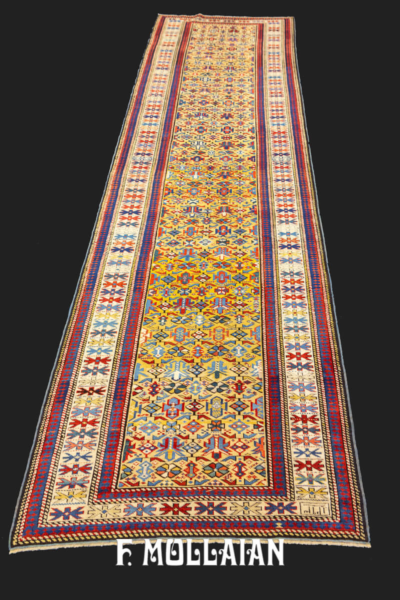 Caucasian Runner Rug Kuba Gold Field n°:862077